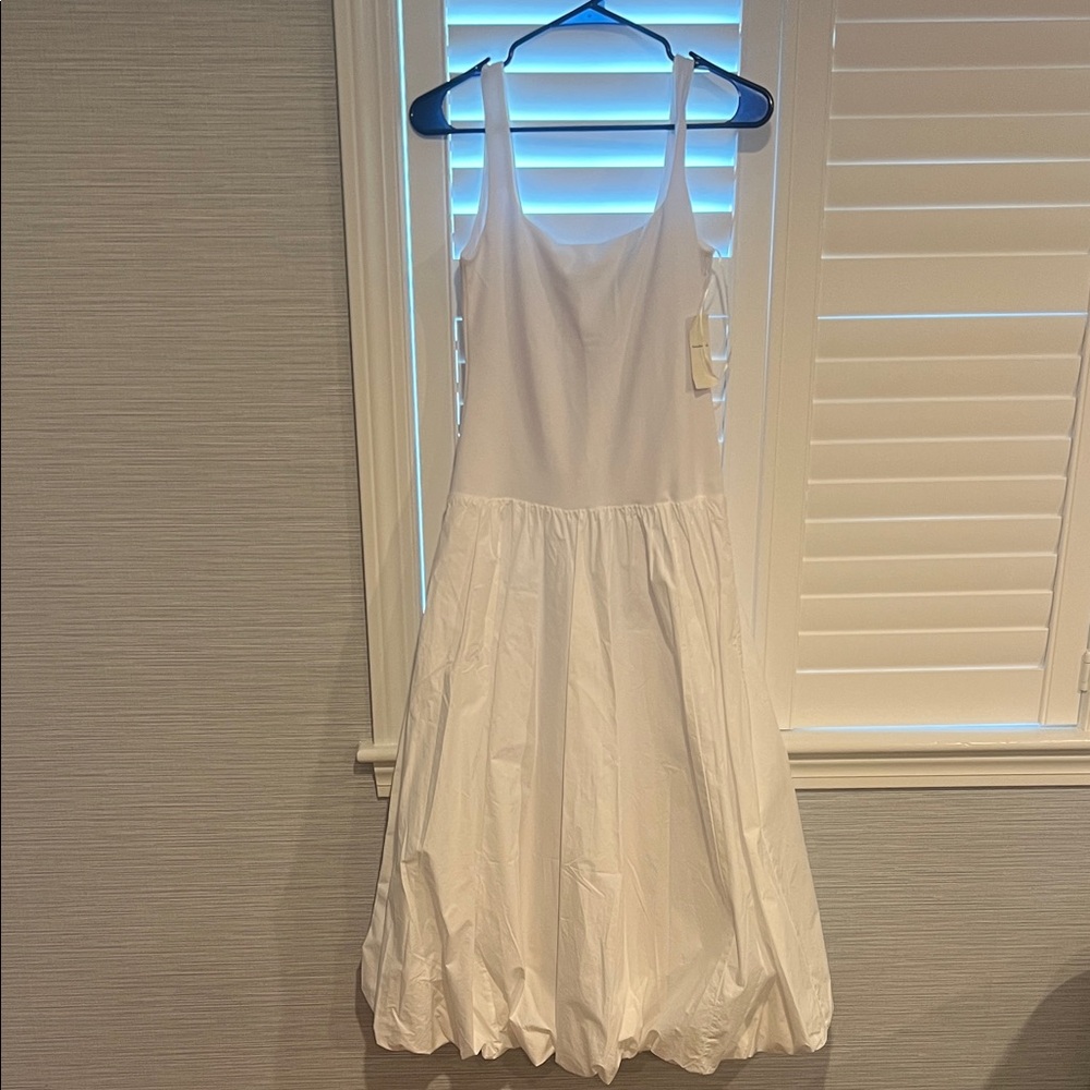 White Abercrombie bubble midi Dress size S